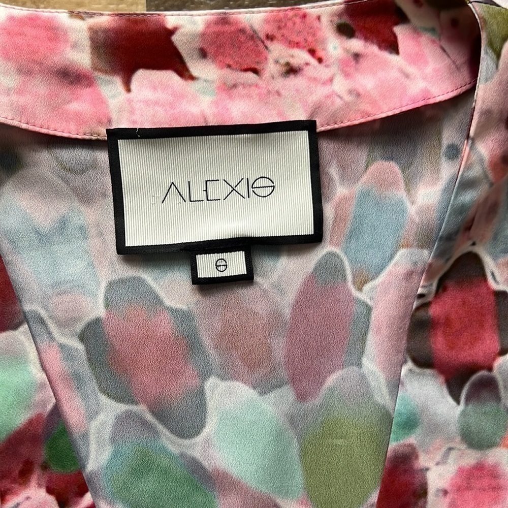 ALEXIS ABSTRACT COLOR MAXI DRESS SIZE 6 - Picture 11 of 12